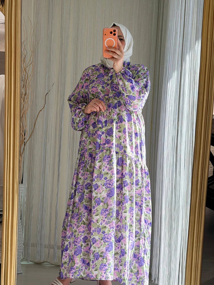 KIR BAHÇESİ LİLA ELBİSE